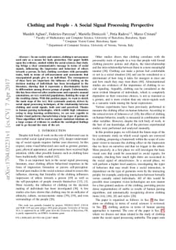 Clothing and People - A Social Signal Processing Perspective