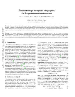 Échantillonnage de signaux sur graphes via des processus
  déterminantaux