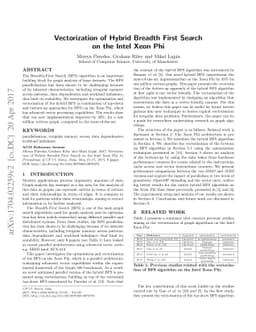 Vectorization of Hybrid Breadth First Search on the Intel Xeon Phi