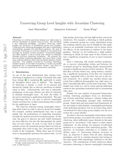 Uncovering Group Level Insights with Accordant Clustering