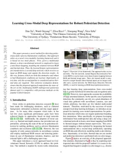 Learning Cross-Modal Deep Representations for Robust Pedestrian
  Detection