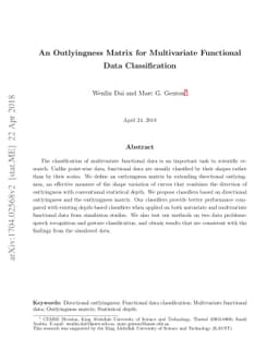 An Outlyingness Matrix for Multivariate Functional Data Classification