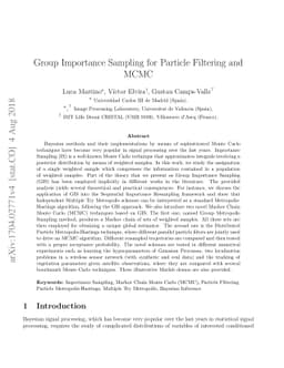 Group Importance Sampling for Particle Filtering and MCMC