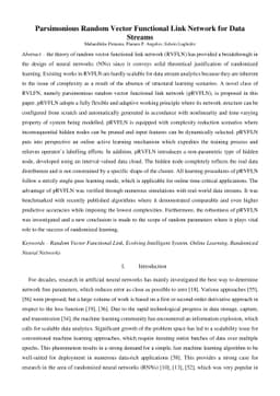 Parsimonious Random Vector Functional Link Network for Data Streams
