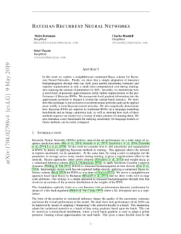 Bayesian Recurrent Neural Networks