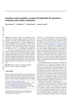 Dynamic nested sampling: an improved algorithm for parameter estimation
  and evidence calculation