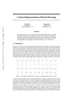 A Neural Representation of Sketch Drawings