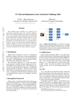 UC Merced Submission to the ActivityNet Challenge 2016