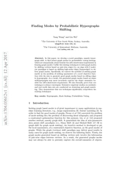 Finding Modes by Probabilistic Hypergraphs Shifting