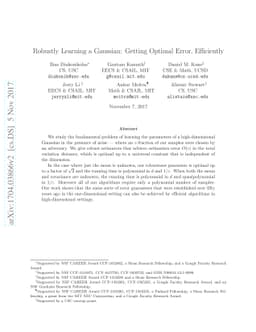 Robustly Learning a Gaussian: Getting Optimal Error, Efficiently