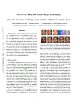 Neural Face Editing with Intrinsic Image Disentangling