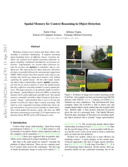 Spatial Memory for Context Reasoning in Object Detection