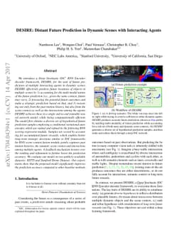 DESIRE: Distant Future Prediction in Dynamic Scenes with Interacting
  Agents