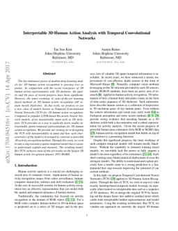 Interpretable 3D Human Action Analysis with Temporal Convolutional
  Networks