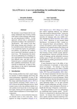 ShapeWorld - A new test methodology for multimodal language
  understanding