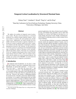 Temporal Action Localization by Structured Maximal Sums