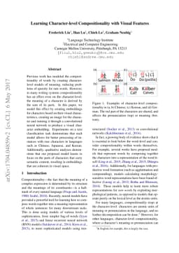 Learning Character-level Compositionality with Visual Features