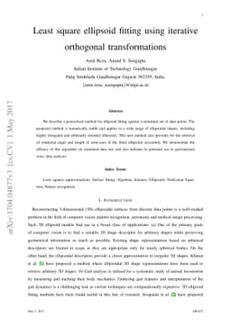 Least square ellipsoid fitting using iterative orthogonal
  transformations