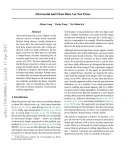 Adversarial and Clean Data Are Not Twins
