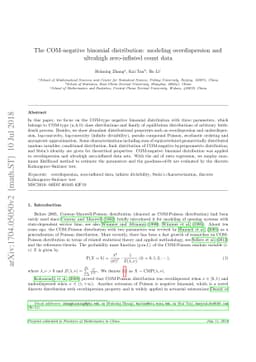 The COM-negative binomial distribution: modeling overdispersion and
  ultrahigh zero-inflated count data