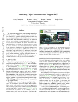 Annotating Object Instances with a Polygon-RNN