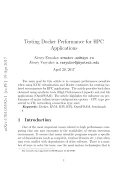 Testing Docker Performance for HPC Applications