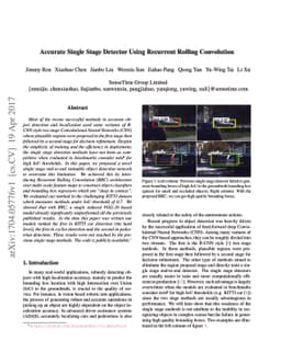 Accurate Single Stage Detector Using Recurrent Rolling Convolution