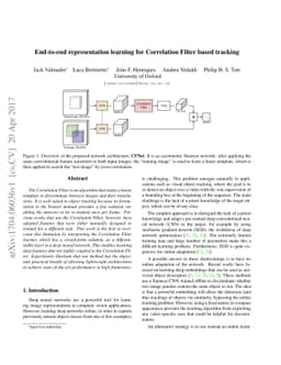 End-to-end representation learning for Correlation Filter based tracking