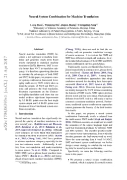 Neural System Combination for Machine Translation