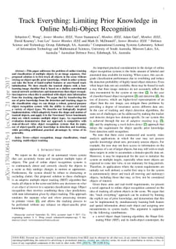 Track Everything: Limiting Prior Knowledge in Online Multi-Object
  Recognition