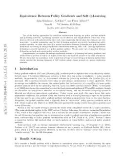 Equivalence Between Policy Gradients and Soft Q-Learning