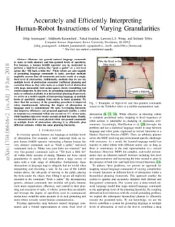 Accurately and Efficiently Interpreting Human-Robot Instructions of
  Varying Granularities