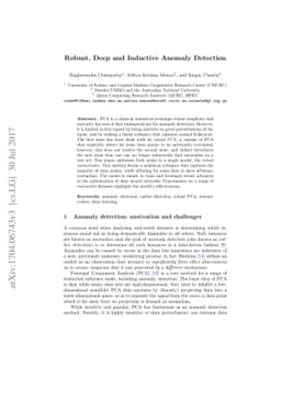 Robust, Deep and Inductive Anomaly Detection