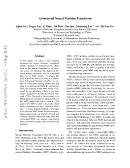 Adversarial Neural Machine Translation