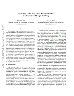 Exploiting Multi-layer Graph Factorization for Multi-attributed Graph
  Matching