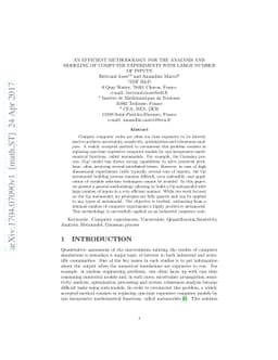 An efficient methodology for the analysis and modeling of computer
  experiments with large number of inputs