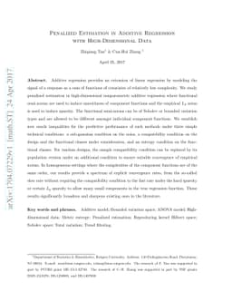 Penalized Estimation in Additive Regression with High-Dimensional Data