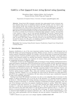 GaKCo: a Fast GApped k-mer string Kernel using COunting
