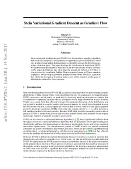 Stein Variational Gradient Descent as Gradient Flow