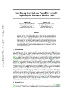 Speeding up Convolutional Neural Networks By Exploiting the Sparsity of
  Rectifier Units