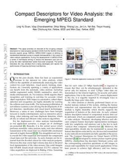 Compact Descriptors for Video Analysis: the Emerging MPEG Standard