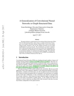 A Generalization of Convolutional Neural Networks to Graph-Structured
  Data