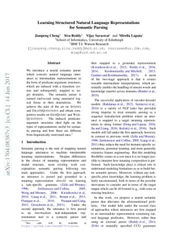 Learning Structured Natural Language Representations for Semantic
  Parsing