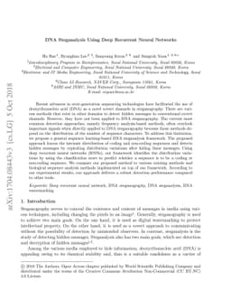 DNA Steganalysis Using Deep Recurrent Neural Networks