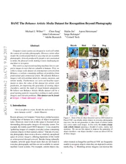 BAM! The Behance Artistic Media Dataset for Recognition Beyond
  Photography