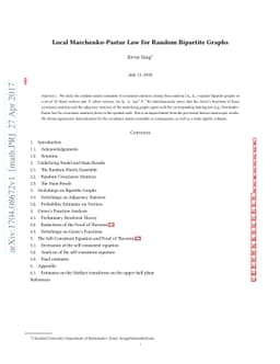 Local Marchenko-Pastur Law for Random Bipartite Graphs