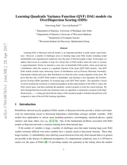 Learning Quadratic Variance Function (QVF) DAG models via OverDispersion
  Scoring (ODS)