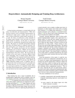 DeepArchitect: Automatically Designing and Training Deep Architectures