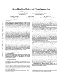 Neural Ranking Models with Weak Supervision