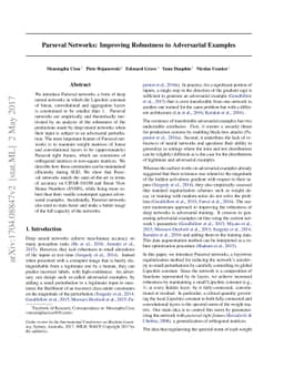 Parseval Networks: Improving Robustness to Adversarial Examples
